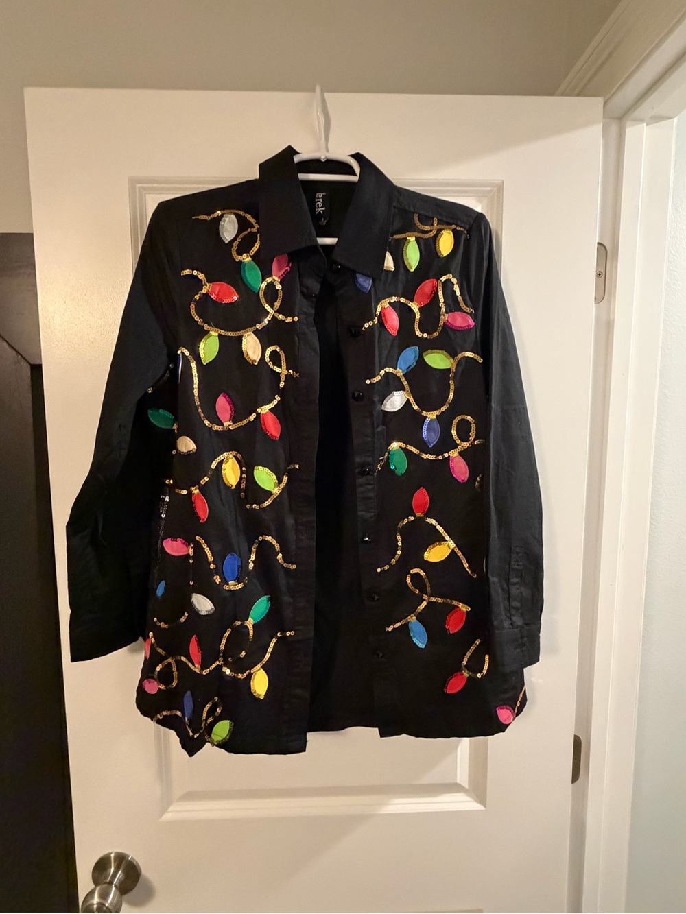 Women’s Christmas light Berek holiday long-sleeve top size S. EUC